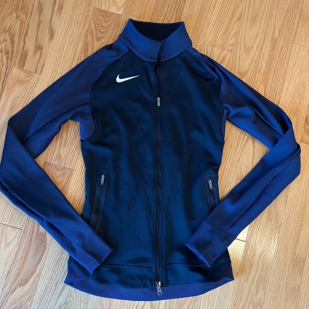 Rare NIKE zip jacket, Dri Fit dark Navy Blue, Star, excellent condition RN#56323